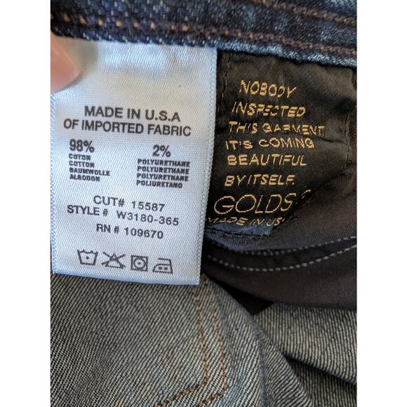 Goldsign Women Jeans, "Jenny" Stretch Denim Ankle Crop Jeans, Sz 31 - Picture 4 of 9